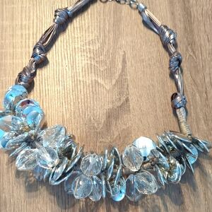 Elegant Silver and Clear Beaded Necklace